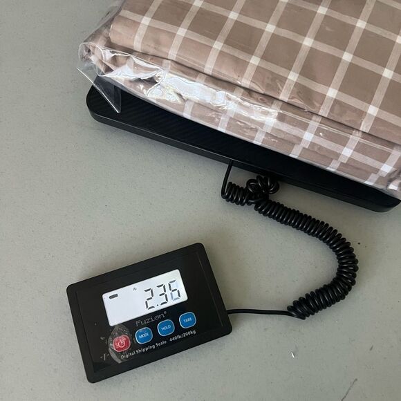 Bundle Windowpane King Fitted Sheet Pillowcases, Company Store Yard-Dyed Taupe - Picture 9 of 9